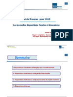 Les Nouvelles Dispositions Fiscales de La Loi de Finance 2015 Par Apport LF 2014