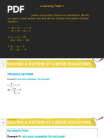 Linear Algebra Learning Task 1