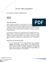 Informe de Auditoría Independiente sin Opinión