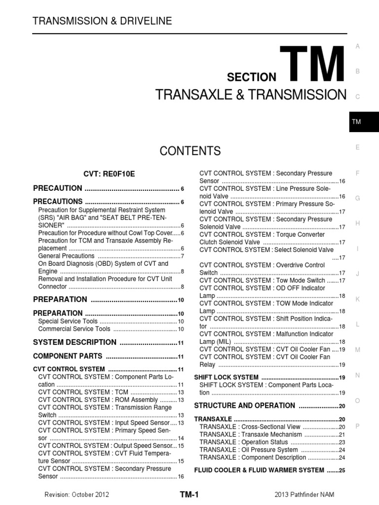 Transaxle & Transmission: Section | PDF | Airbag | Seat Belt