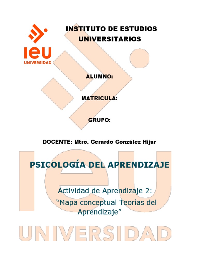 Mapa Conceptual: Teorías del Aprendizaje | PDF