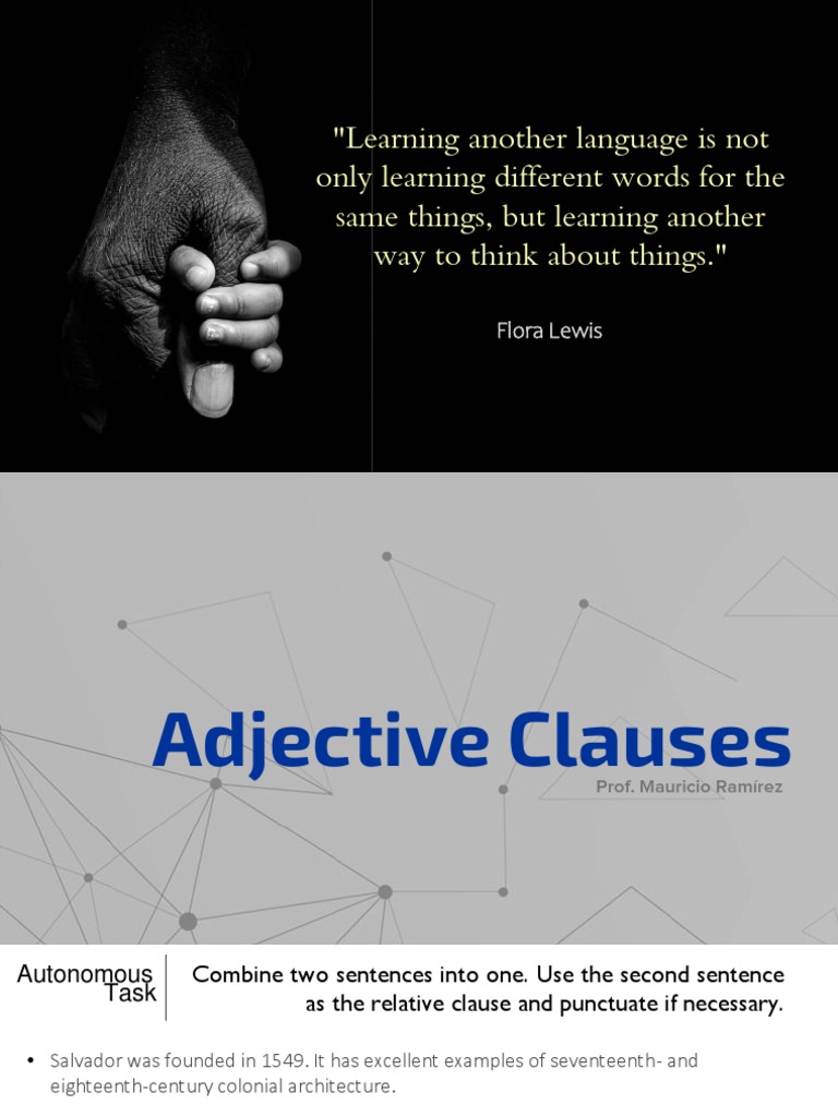 Adjectives Clauses & Formality Scales | PDF | Pronoun | Adjective
