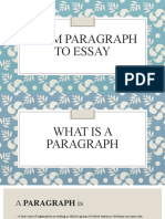 From Paragraph To Essay
