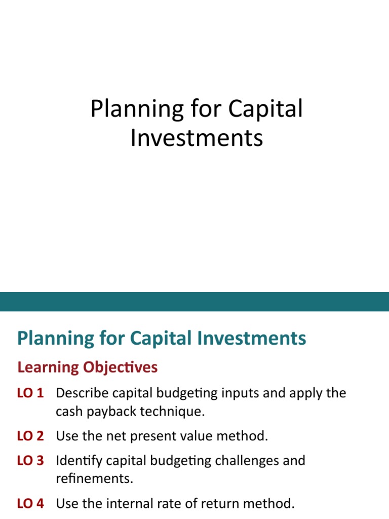 Capital Budgeting Lectures | PDF | Net Present Value | Internal Rate Of ...
