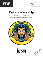 Entrepreneursh: Quaûer 1 - Module 1 Introduction To Entrepreneurship