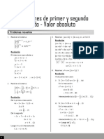 Álgebra - Inecuaciones de 1er y 2do Grado-Valor Absoluto