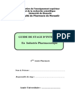 Annexe 88Guide Du Stage en Industrie Pharmaceutique