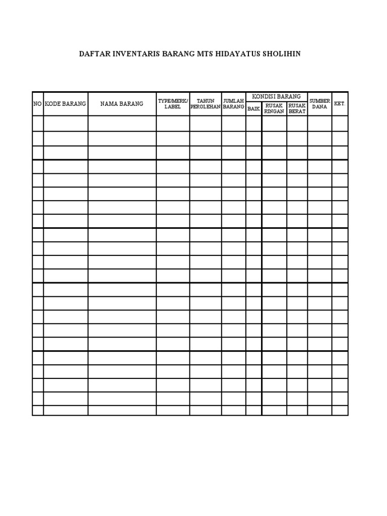 Data Inventaris | PDF