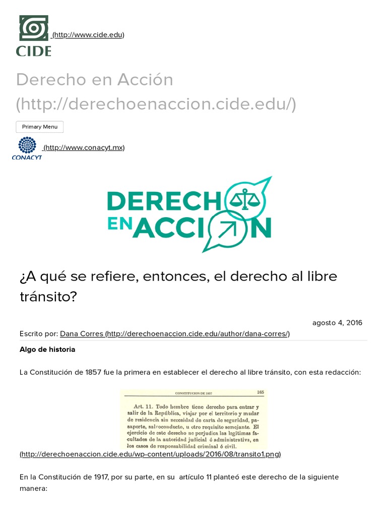 Derecho al Libre Tránsito en México | PDF | Policía | Peatonal