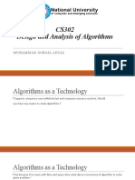 CS302 Design and Analysis of Algorithms: Muhammad Sohail Afzal