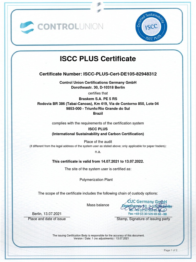 Iscc Plus Certificate _ Iscc Certification Francais – YKOGEQ
