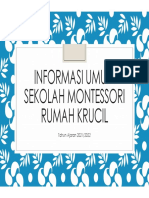 Informasi Umum Sekolah Montessori Rumah Krucil