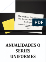 Matemáticas Financieras ANUALIDADES