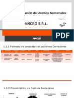 Presentacion de Desvios Semanales ANCRO Del 27-08 AL 02-09