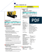 Diesel Generator Set Specifications and Dimensions