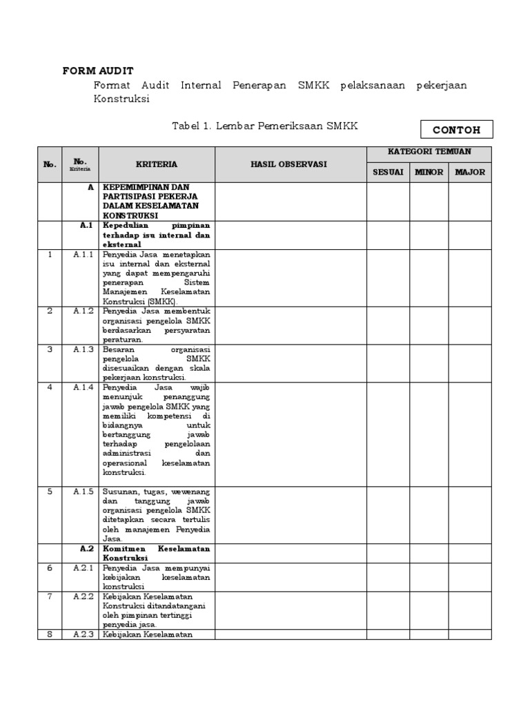 Form Audit | PDF