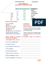 Tarea N°5 Simple Present Interrogative Form