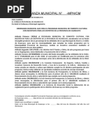 Ordenanza Fomentar Cultura