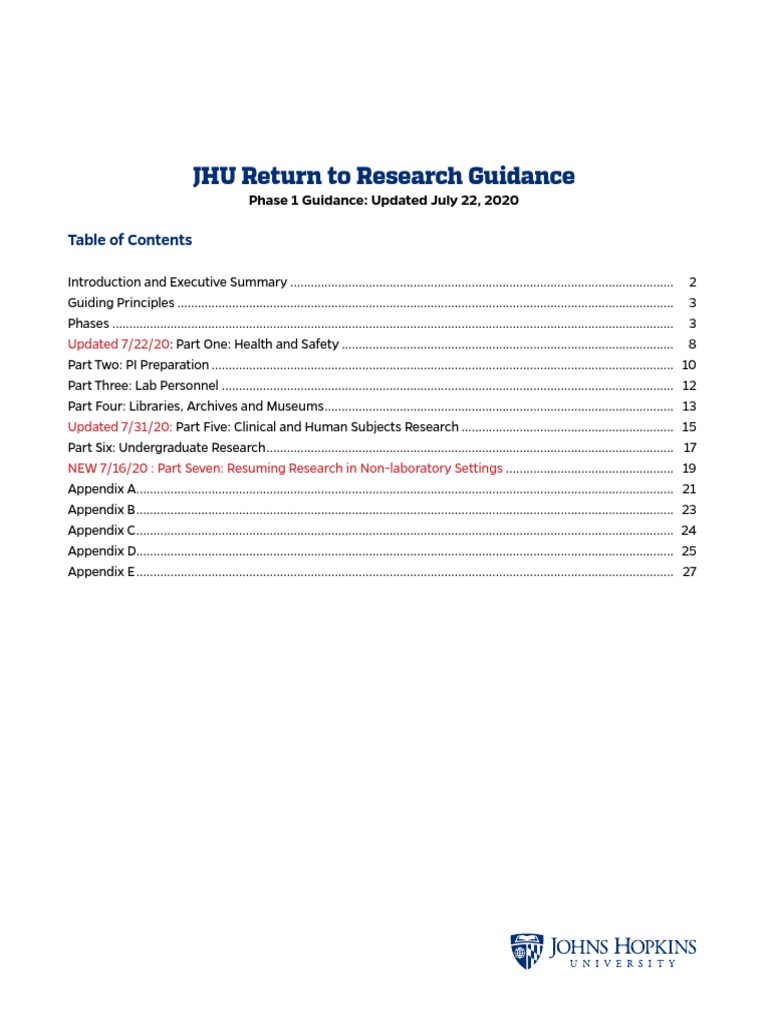 Guideline JHU PDF Laboratories Occupational Safety And Health