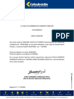 Certificado Grupo Familiar