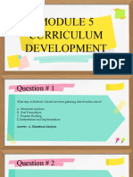 Module 5 Curriculum Development