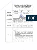 Pemberian Nutrisi Pada Bayi Baru Lahir Dengan Ibu Terdiagnosis Covid-19 (Suspect, Probable, Terkonfirmasi)