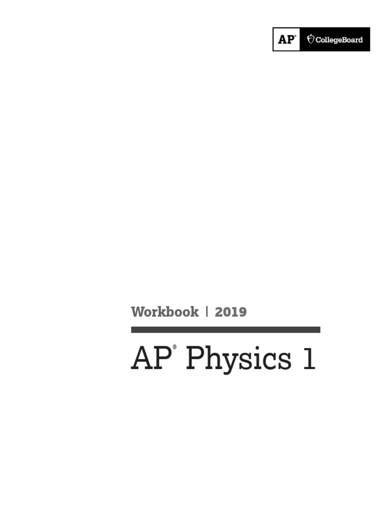 AP Physics 1 Student Workbook Student Edition PDF Velocity