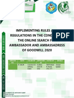 Implementing Rules for Online Search of Ambassadors of Goodwill