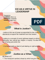 Justice As A Virtue in Leadership: Presented by