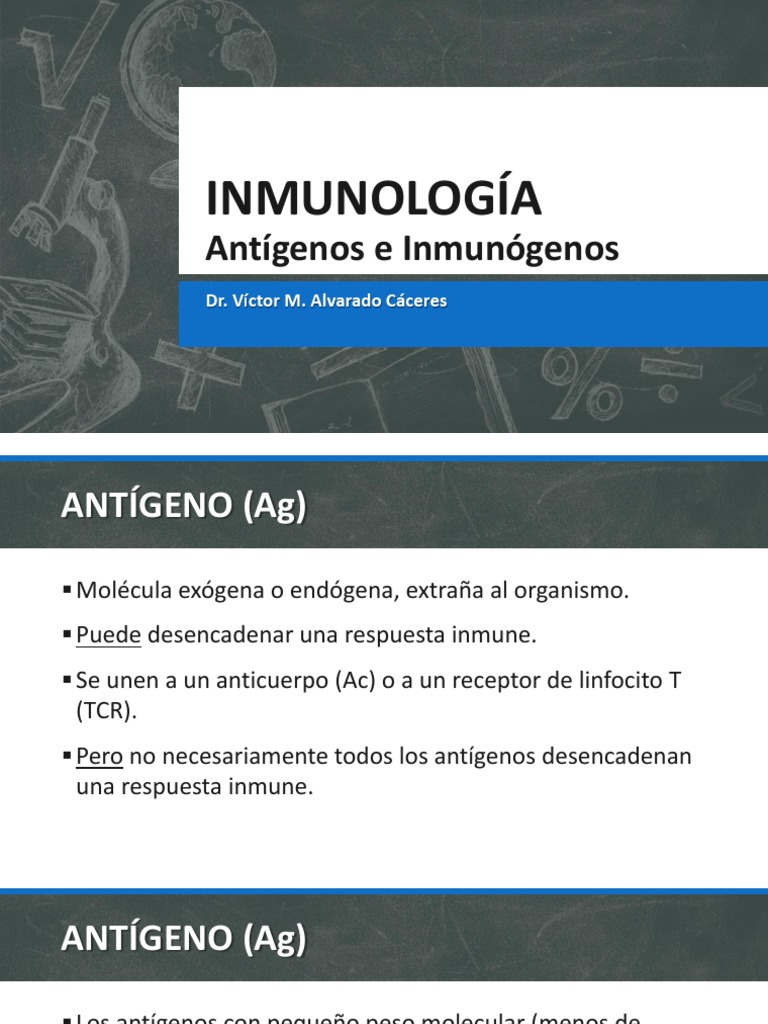 Clase 005 INMUNOLOGIA Antigenos Anticuerpos Presentacion | PDF ...