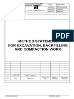 Method Statement For Excavation, Backfilling and Compaction Work