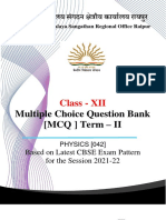 Multiple Choice Question Bank (MCQ) Term - II: Class - XII