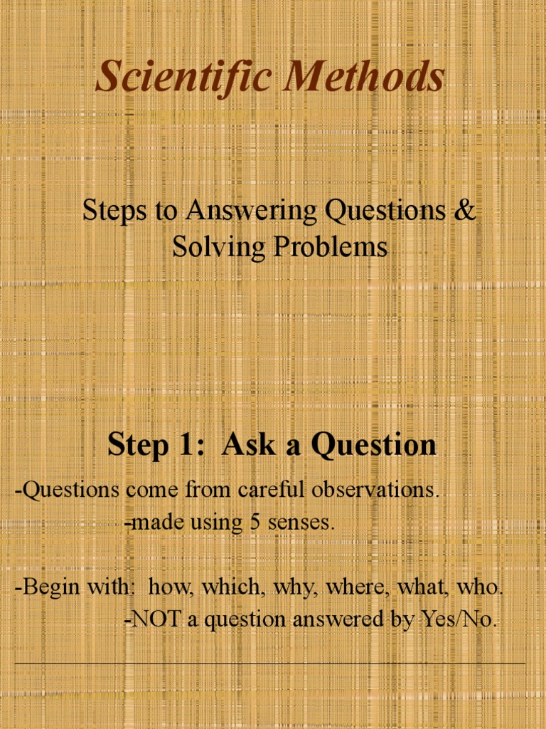 Steps of the Scientific Method | PDF | Experiment | Observation