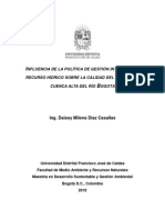 Influencia de La Política de Gestión Integral Del Recurso Hidrico