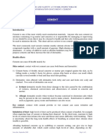 Cement: Health and Safety at Work Inspectorate Information Document: Cement