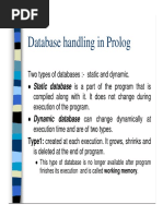 Database Handling in Prolog: Type1: Created at Each Execution. It Grows, Shrinks and