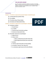 UNJF - Plan de Taille Histoire Du Droit Colonial