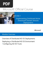 Microsoft Official Course: Implementing Distributed Active Directory® Domain Services Deployments