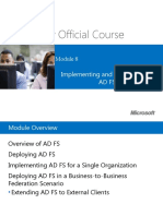 Microsoft Official Course: Implementing and Administering Ad Fs