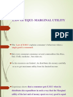 Law of Equi - Marginal Utility