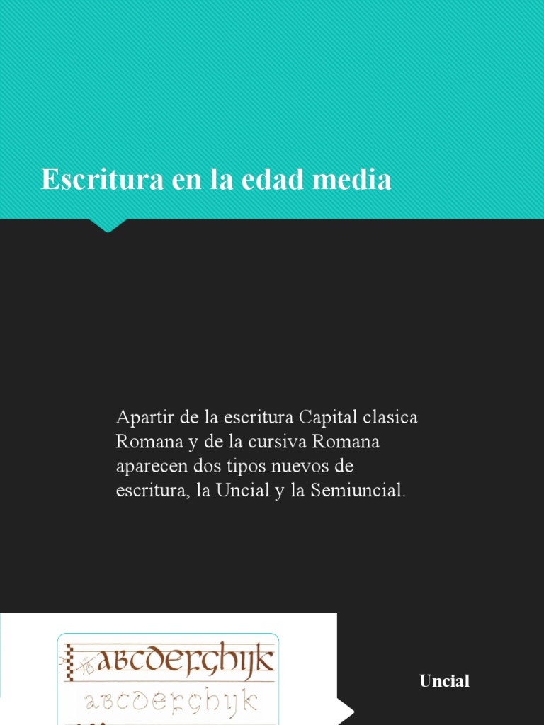 Escritura en La Edad Media PDF