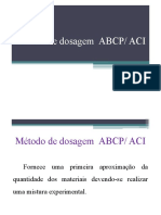 Método ABCP/ACI para dosagem de concretos