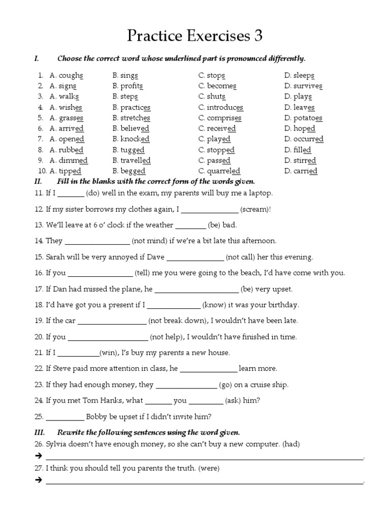 Practice Exercises 3 | PDF