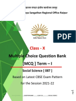 Multiple Choice Question Bank (MCQ) Term - I: Class - X