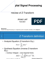 EE330 Digital Signal Processing: Review of Z-Transform