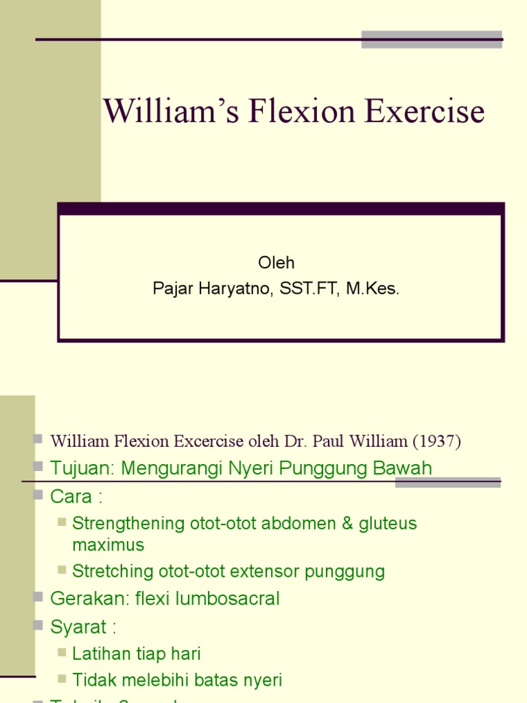 William Flexion Exercise 1 Pdf