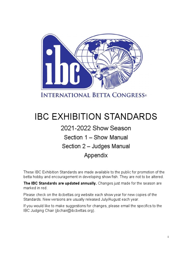 IBC Exhibition Standards 2021 | PDF | Color | Fish