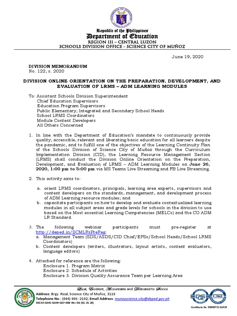 Online Orientation for LRMS Development | PDF