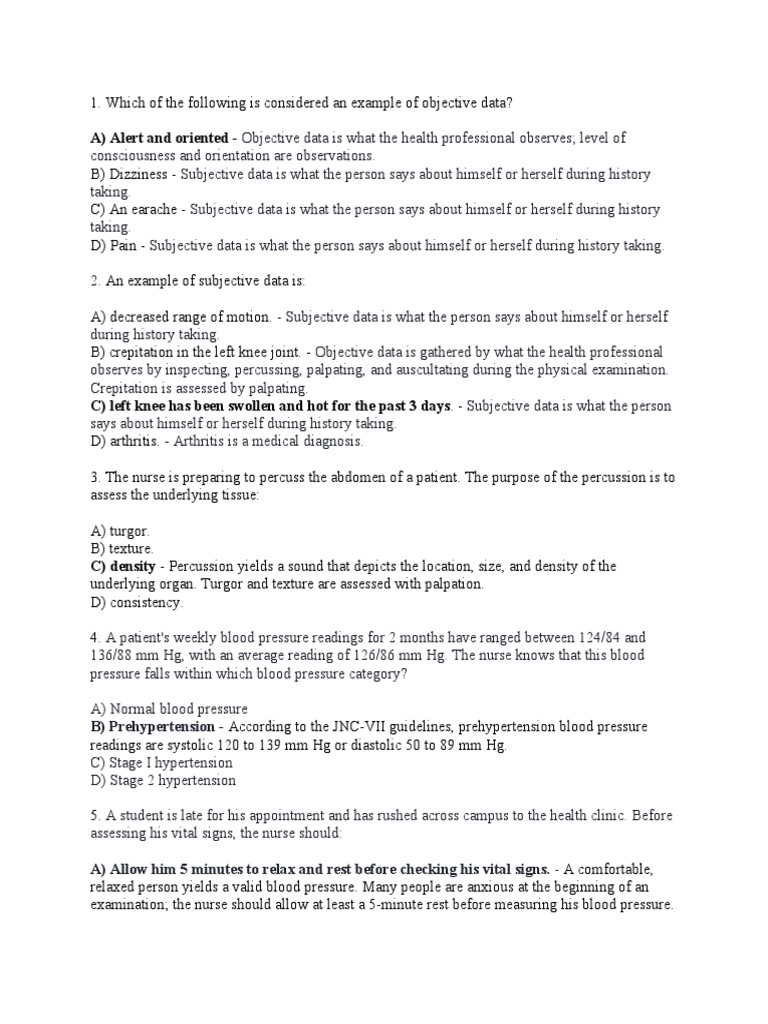 A) Alert and Oriented - : B) Prehypertension | PDF | Heart Failure | Heart