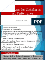 Job Analysis, Job Satisfaction and Performance - Navia
